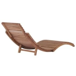 Chaise Longue Pliable Bois De Teck Solide -Esprit Plein Air chaise longue pliable bois de teck solide 3666722326292 979219