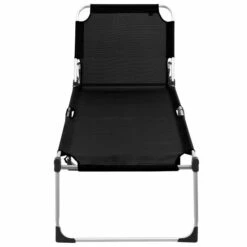 Chaise Longue Pliable Extra Haute Pour Seniors Noir Aluminium -Esprit Plein Air chaise longue pliable extra haute pour seniors noir aluminium 3666722528146 554230
