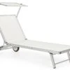 Chaise Longue Pliante Avec Roues En Aluminium Jorgia - Lot De 2