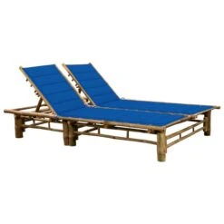 Chaise Longue Pour 2 Personnes Avec Coussins Bambou 4