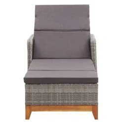 Esprit Plein Air 31 Esprit Plein Air -Esprit Plein Air chaise longue resine tressee et bois d acacia massif gris 3666722324007 981486