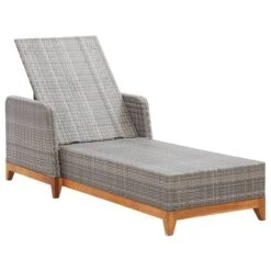 Chaise Longue Résine Tressée Et Bois D'acacia Massif Gris 14 Chaise Longue Résine Tressée Et Bois D'acacia Massif Gris -Esprit Plein Air chaise longue resine tressee et bois d acacia massif gris 3666722324007 981490