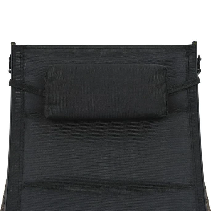 Chaise Longue Résine Tressée Et Textilène Marron 5 Chaise Longue Résine Tressée Et Textilène Marron – Image 5