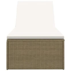 Chaise Longue Résine Tressée Marron Et Blanc Crème -Esprit Plein Air chaise longue resine tressee marron et blanc creme 3666722364591 935432