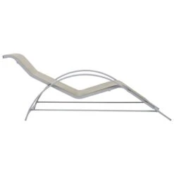 Chaise Longue Textilène Et Aluminium Crème 2 -Esprit Plein Air chaise longue textilene et aluminium creme 3666722363242 936770