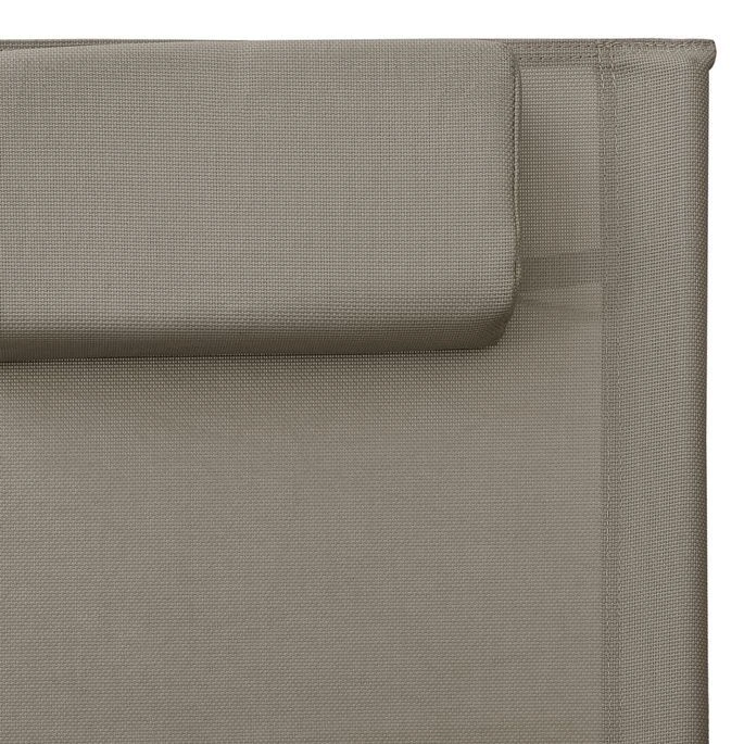 Chaise Longue Textilène Taupe Et Gris 2 6 Chaise Longue Textilène Taupe Et Gris 2 – Image 6