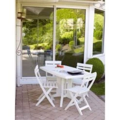 CHAISE MIAMI PLIANTE BLANC -Esprit Plein Air chaise miami pliante blanc 3100033000262 597538