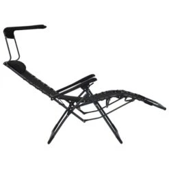 Chaise Pliable De Terrasse Textilène Noir -Esprit Plein Air chaise pliable de terrasse textilene noir 3666722460873 763236