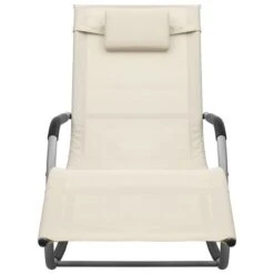 Chaises Longues 2 Pcs Textilène Crème Et Gris -Esprit Plein Air chaises longues 2 pcs textilene creme et gris 3666722458276 768272