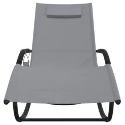 Chaises Longues à Bascule 2 Pcs Gris Acier Et Textilène 8 Chaises Longues à Bascule 2 Pcs Gris Acier Et Textilène -Esprit Plein Air chaises longues a bascule 2 pcs gris acier et textilene 3666722131957 1330023