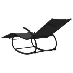 Chaises Longues à Bascule 2 Pcs Noir Acier Et Textilène -Esprit Plein Air chaises longues a bascule 2 pcs noir acier et textilene 3666722135948 1322367