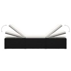 Chaises Longues De Jardin Table à Thé 3 Pcs Résine Tressée Noir -Esprit Plein Air chaises longues de jardin table a the 3 pcs resine tressee noir 3666722358545 940475