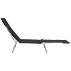 Chaises Longues Pliables 2 Pcs Acier Et Tissu Noir -Esprit Plein Air chaises longues pliables 2 pcs acier et tissu noir 3666722327213 978224