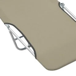 Chaises Longues Pliables 2 Pcs Acier Et Tissu Taupe -Esprit Plein Air chaises longues pliables 2 pcs acier et tissu taupe 3666722327206 978240