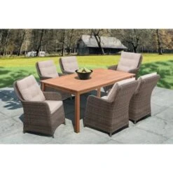 Fauteuil De Jardin En Acier Et Résine Tressée - Assise Et Dossier Avec Coussins - 64 X 65 X H.90 Cm - Couleur Rotin Et Coussins Ecr -Esprit Plein Air fauteuil de jardin en acier et resine tressee assise et dossier avec coussins 64 x 65 x h 90 cm couleur rotin et coussins ecr 3612408314435 728780