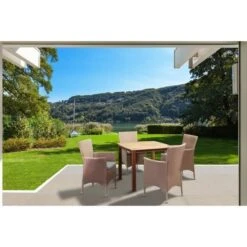 Fauteuil De Jardin En Rotin Avec Cousin - Couleur Naturelle -Esprit Plein Air fauteuil de jardin en rotin avec cousin couleur naturelle 3619999344803 1315843