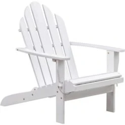 Fauteuil De Jardin Inclinable En Acacia FSC - 72,5 X 89,5 X H.94 Cm - Blanc