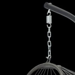 Fauteuil Suspendu En Résine Tressée Avec Coussins Et Support - 1 Personne - Gris Clair -Esprit Plein Air fauteuil suspendu en resine tressee avec coussins et support 1 personne gris clair 3267070027529 1136064