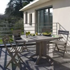 GROSFILLEX Chaise Pliante Miami - Taupe -Esprit Plein Air grosfillex chaise pliante miami taupe 3100038102510 597559