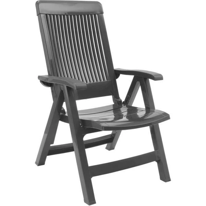 GROSFILLEX Fauteuil Dossier Réglable Fidji 3 - Anthracite 1 GROSFILLEX Fauteuil Dossier Réglable Fidji 3 - Anthracite