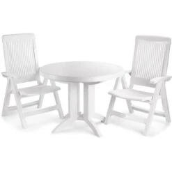 GROSFILLEX Fauteuil Dossier Réglable Fidji 3 - Blanc -Esprit Plein Air grosfillex fauteuil dossier reglable fidji 3 blanc 3100038008560 597565