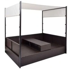 Lit De Jardin à Baldaquin Résine Tressée Marron Uvo 7 Lit De Jardin à Baldaquin Résine Tressée Marron Uvo -Esprit Plein Air lit de jardin a baldaquin resine tressee marron uvo 3666722560306 384074