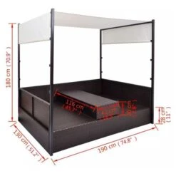 Lit De Jardin à Baldaquin Résine Tressée Marron Uvo 9 Lit De Jardin à Baldaquin Résine Tressée Marron Uvo -Esprit Plein Air lit de jardin a baldaquin resine tressee marron uvo 3666722560306 384076