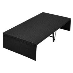 Lit De Jardin à Baldaquin Résine Tressée Noire Uvo -Esprit Plein Air lit de jardin a baldaquin resine tressee noire uvo 3666722560290 384080