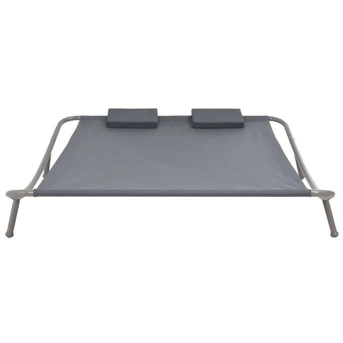 Lit De Jardin Anthracite 200x173 Cm Acier 3 Lit De Jardin Anthracite 200x173 Cm Acier – Image 3