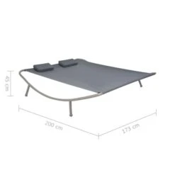 Lit De Jardin Anthracite 200x173 Cm Acier 11 Lit De Jardin Anthracite 200x173 Cm Acier -Esprit Plein Air lit de jardin anthracite 200x173 cm acier 8718475621935 978462