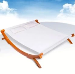 Lit De Jardin Avec Oreillers Tissu Blanc Et Bois Massif Vera -Esprit Plein Air lit de jardin avec oreillers tissu blanc et bois massif vera 8718475505730 387983