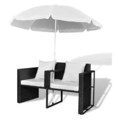 Lit De Jardin Avec Parasol Résine Tressée Noire Uvo 6 Lit De Jardin Avec Parasol Résine Tressée Noire Uvo -Esprit Plein Air lit de jardin avec parasol resine tressee noire uvo 3666722560030 384462