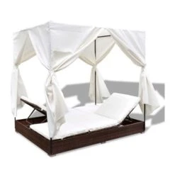 Lit De Jardin Avec Rideaux Résine Marron Et Tissu Blanc Uvo 13 Lit De Jardin Avec Rideaux Résine Marron Et Tissu Blanc Uvo -Esprit Plein Air lit de jardin avec rideaux resine marron et tissu blanc uvo 3666722560597 383912