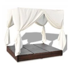 Lit De Jardin Avec Rideaux Résine Marron Et Tissu Blanc Uvo 14 Lit De Jardin Avec Rideaux Résine Marron Et Tissu Blanc Uvo -Esprit Plein Air lit de jardin avec rideaux resine marron et tissu blanc uvo 3666722560597 383913