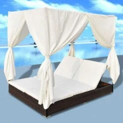 Lit De Jardin Avec Rideaux Résine Marron Et Tissu Blanc Uvo 17 Lit De Jardin Avec Rideaux Résine Marron Et Tissu Blanc Uvo -Esprit Plein Air lit de jardin avec rideaux resine marron et tissu blanc uvo 3666722560597 383916