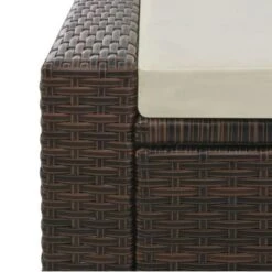Lit De Jardin Double Tissu Beige Et Résine Tressée Marron Luvi -Esprit Plein Air lit de jardin double tissu beige et resine tressee marron 3666722554565 389453