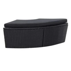 Lit De Jardin Modulable à Auvent Résine Et Tissu Noir Velass -Esprit Plein Air lit de jardin modulable a auvent resine et tissu noir 8719883868196 400438