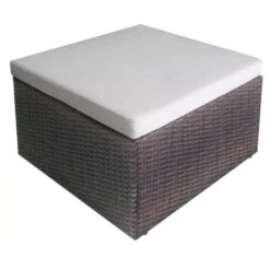 Lit De Jardin Modulable à Auvent Résine Tressée Marron Velass -Esprit Plein Air lit de jardin modulable a auvent resine tressee marron velass 8718475501886 388845