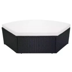 Lit De Jardin Modulable à Auvent Résine Tressée Noire Velass -Esprit Plein Air lit de jardin modulable a auvent resine tressee noire velass 8718475501893 388856