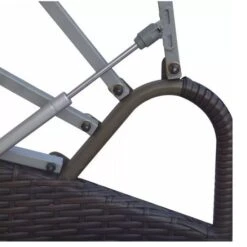 Lit De Jardin Rond Avec Auvent Résine Tressée Marron Miaden -Esprit Plein Air lit de jardin rond avec auvent resine tressee marron miaden 8718475880479 384470