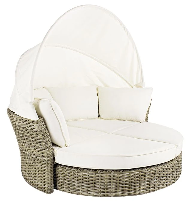 Lit De Jardin Rotatif En Aluminium Tresse En Fibre Blanc Laurie 1 Lit De Jardin Rotatif En Aluminium Tresse En Fibre Blanc Laurie