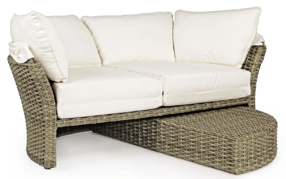 Lit De Jardin Rotatif En Aluminium Tresse En Fibre Blanc Laurie 3 Lit De Jardin Rotatif En Aluminium Tresse En Fibre Blanc Laurie – Image 3