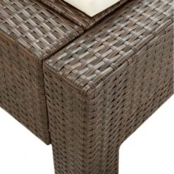 Lit De Jardin Tissu Blanc Et Résine Tressée Marron Daget -Esprit Plein Air lit de jardin tissu blanc et resine tressee marron daget 3666722558303 386084