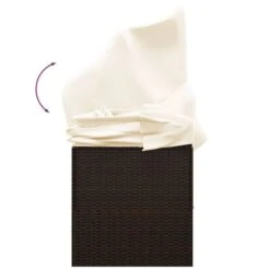 Lit De Salon D'extérieur Toit Et Coussins Marron Résine Tressée -Esprit Plein Air lit de salon d exterieur toit et coussins marron resine tressee 3666722932202 1503718