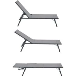 Lot De 2 Bains De Soleil Pliant - 1 Personne - Gris -Esprit Plein Air lot de 2 bains de soleil pliant 1 personne gris 3267070015922 1151252