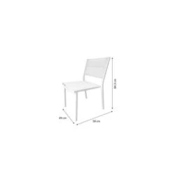 Lot De 2 Chaises De Jardin - Aluminium - 54 X 48 X 84 Cm -Esprit Plein Air lot de 2 chaises de jardin aluminium 54 x 48 x 84 cm 3619999329718 1380081