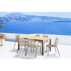 Lot De 2 Chaises De Jardin - Métal Avec Tissage Simple En Corde, Empilable - Couleur : Epoxy Noir - Cordes Naturelles -Esprit Plein Air lot de 2 chaises de jardin metal avec tissage simple en corde empilable couleur epoxy noir cordes naturelles 3619999309932 1380084