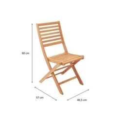 Lot De 2 Chaises De Jardin Pliantes En Eucalyptus FSC - 57 X 46,5 X 90 Cm -Esprit Plein Air lot de 2 chaises de jardin pliantes en eucalyptus fsc 57 x 46 5 x 90 cm 3612401826096 1246545