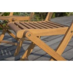 Lot De 2 Chaises De Jardin Pliantes En Eucalyptus FSC - 57 X 46,5 X 90 Cm -Esprit Plein Air lot de 2 chaises de jardin pliantes en eucalyptus fsc 57 x 46 5 x 90 cm 3612401826096 1246546