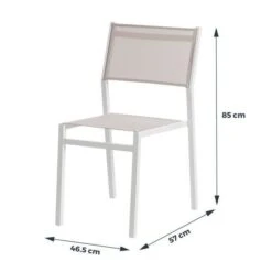Lot De 4 Chaises Alu Textilene -Esprit Plein Air lot de 4 chaises alu textilene 2008248697530 659052